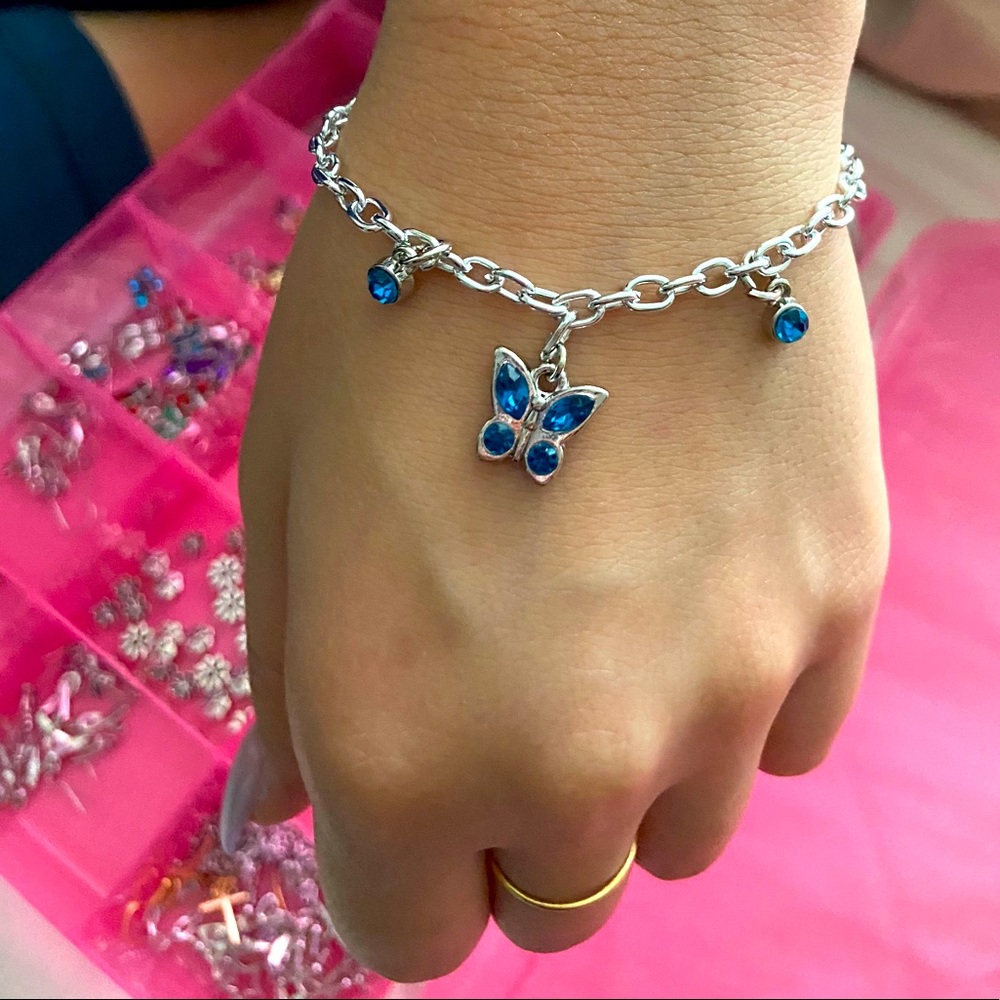blue butterfly earrings